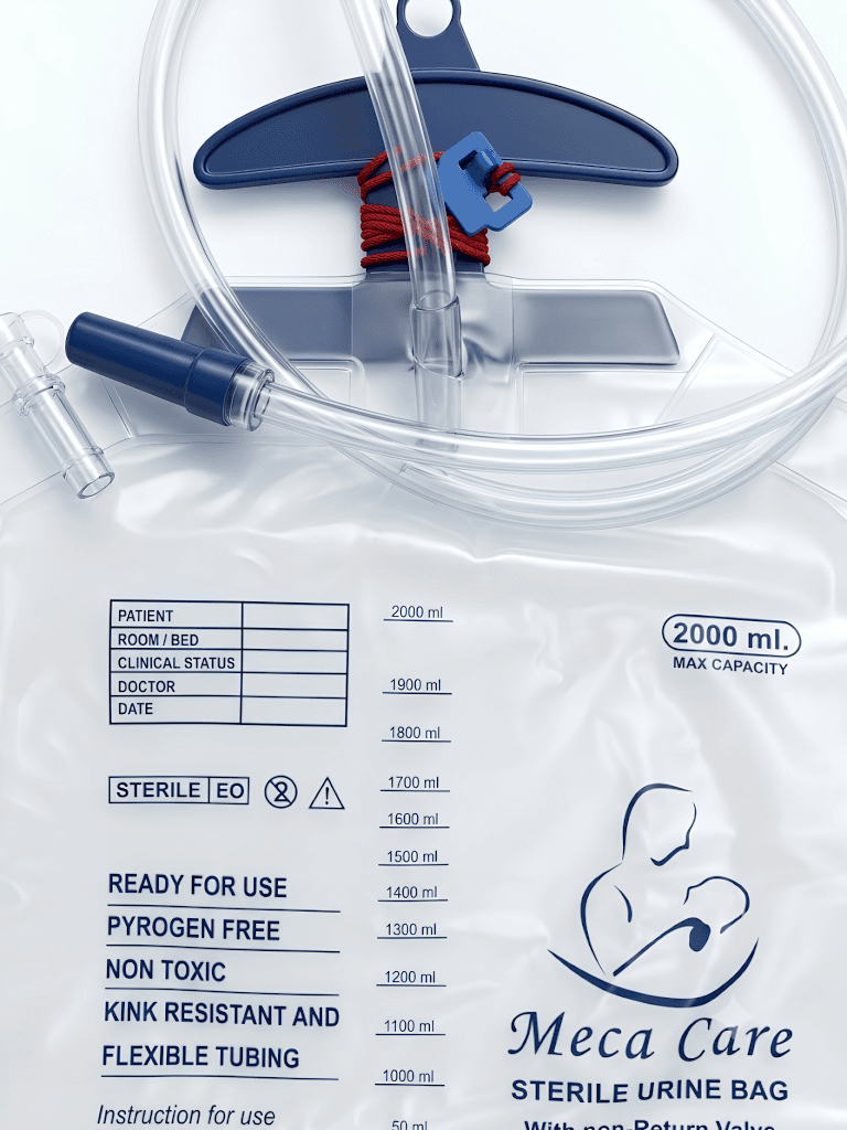 URINE BAG WITH HANGING & REVERSE ARRANGEMENT
